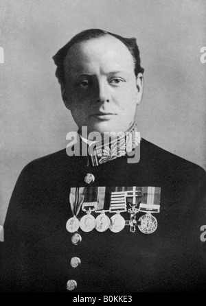 Winston Churchill, erster Lord der Admiralität, 1914-1915, (1920). Künstler: Elliott & Fry Stockfoto