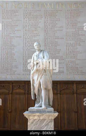 Namen der Gefallenen aus dem 2. Weltkrieg. Trinity College Cambridge.UK. Stockfoto