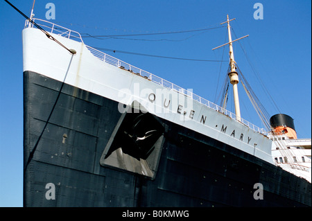 Die 1930er Jahre Ozeandampfer Queen Mary in Long Beach Kalifornien USA Stockfoto