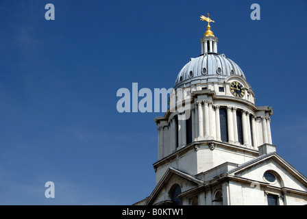 Kapelle Turm des Old Royal Naval College in Greenwich, London UK Stockfoto