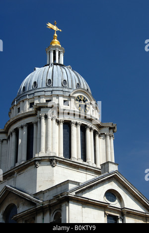 Kapelle Turm des Old Royal Naval College in Greenwich, London UK Stockfoto