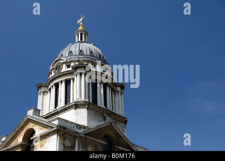 Turm der bemalten Halle im Old Royal Naval College in Greenwich, London UK Stockfoto