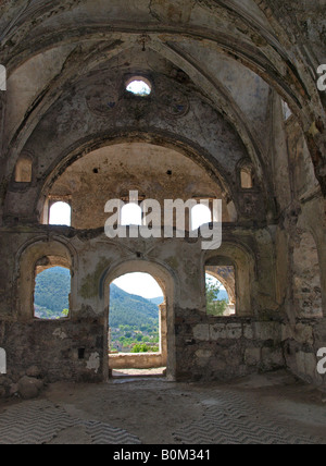 Innenraum der griechischen Kirche in levissi auch als kayakoy Mugla Türkei bekannt Stockfoto