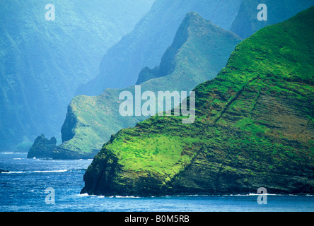 Molokai Hawaii Kalaupapa Nationalpark Welten höchsten Meer Klippen Pazifischen Ozean Stockfoto