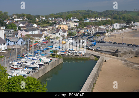 Coastal Hafen Angeln Dorf von Saundersfoot Pembrokeshire Wales UK Stockfoto