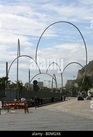 Die Skulptur von Andreu Alfaro, Barcelona, Spanien Stockfoto