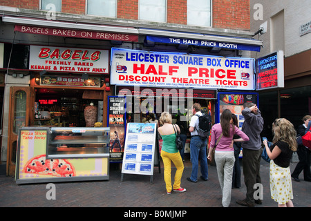 Europa London Leicester square halben Preis Tickets Theaterkasse Stockfoto