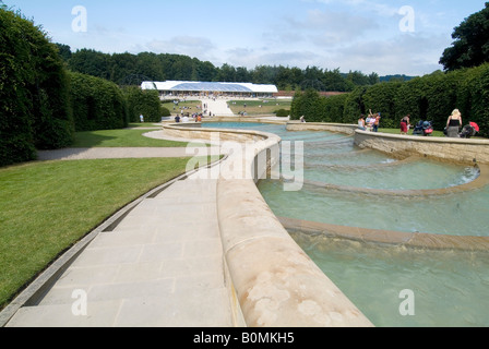 Alnwick Gardens Wasser-Funktion, Alnwick, Northumberland, England. Stockfoto