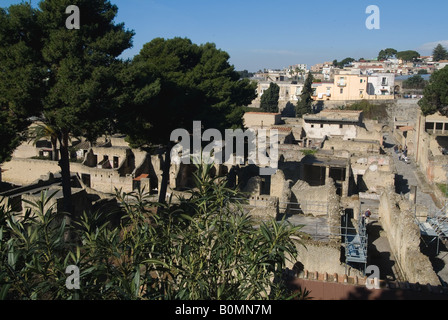 Herculaneum, erhaltenen fast perfekt römischen Stadt zerstört in den Ausbruch des Vesuvs in AD179, Herculaneum, Italien. Stockfoto