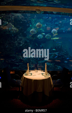 Fischrestaurant in den Burj al Arab Hotel, Dubai, VAE. Stockfoto