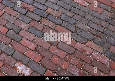 Rote Ziegel Bürgersteig Stockfoto