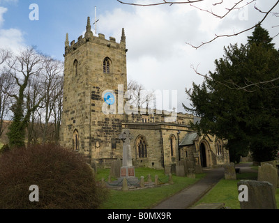 St Lawrence Pfarrkirche von Eyam, Derbyshire. England. UK Stockfoto