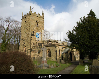 St Lawrence Pfarrkirche von Eyam, Derbyshire. England. UK Stockfoto