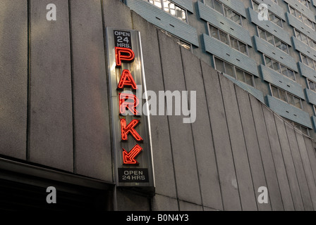 Parkhaus in Midtown New York City Stockfoto