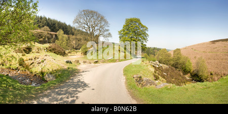 Tal; Täler; Schlucht; Schluchten; Mauren; Heide; Hügel; Hügel; Dale; Dales; Fluss; Goyt; Spitze; Bezirk; nationalen; Park; Stockfoto