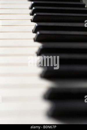 Nahaufnahme Makro-Foto des Klaviers auf einem Bechstein-Flügel Stockfoto