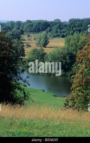 Fluss Medway in der Nähe von West Farleigh Kent England UK Stockfoto