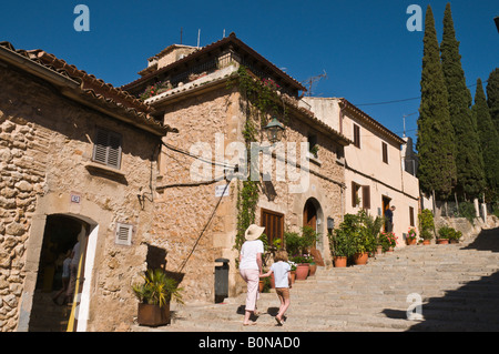Die 365 Stufen bei Pollensa, Mallorca.  Oben befindet sich die Kapelle Calvari. Stockfoto