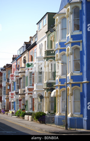 Reihe von Reihen-Häuser, Lennox Street, Weymouth, Dorset, England, Vereinigtes Königreich Stockfoto