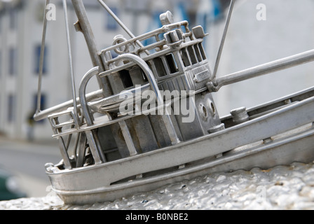 Shetland Bus Denkmal, Scalloway, Shetland Islands, Schottland, UK Stockfoto