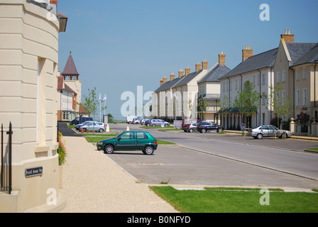 Traditionelle Neubauten, Verkehrssysteme, Dorchester, Dorset, England, Vereinigtes Königreich Stockfoto