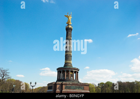 Spalte Siegessaeule Berlin Tiergarten Park des Sieges in Deutschland April 2008 Stockfoto