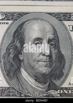 Banknote hundert Dollar Stockfoto