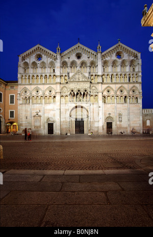 Fassade der Kathedrale von San Giorgio, Ferrara, Italien Stockfoto