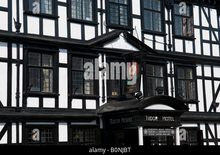 Tudor House Hotel in Tewkesbury Stockfoto