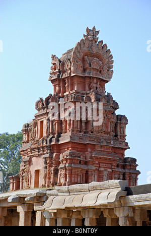 Gopuram, Vittala Tempel, Hampi, Karnataka, Indien. Stockfoto