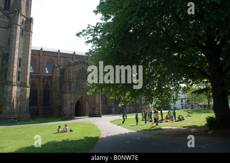 Kathedrale nahe Hereford Herefordshire Vereinigtes Königreich Stockfoto