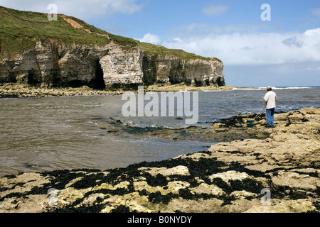 North Landing, Flamborough, in der Nähe von Bridlington, Yorkshire, England Stockfoto