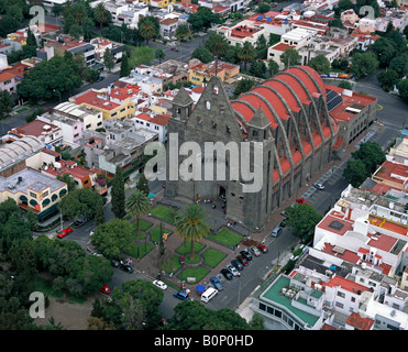Antenne über Kirche von San Agustin Polanco Mexiko-Stadt Stockfoto