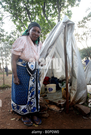 Kenianischen Flüchtlinge (Vertriebene = IDPs) an die Refugee Camp Riruta in Nairobi Stockfoto