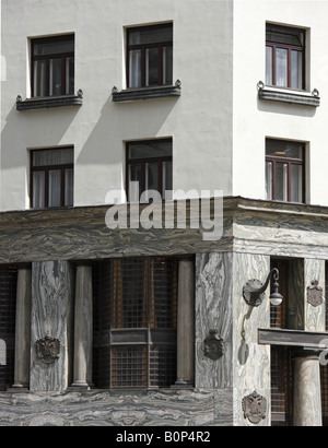 Wien, Michaelerplatz, "Looshaus", Erbaut 1910-1911 von Adolf Loos, Fassadendetail Stockfoto