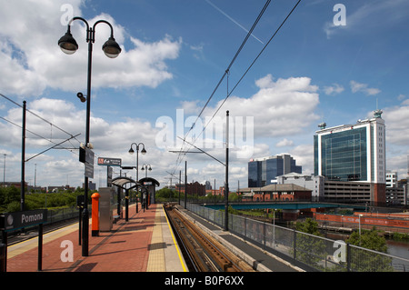 Pomona-Tram-Station in Manchester UK Stockfoto