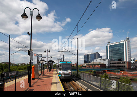 Pomona-Tram-Station in Manchester UK Stockfoto