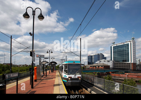 Pomona-Tram-Station in Manchester UK Stockfoto