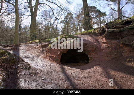 Alte Grube Eingang an Alderley Edge. Cheshire UK. Stockfoto