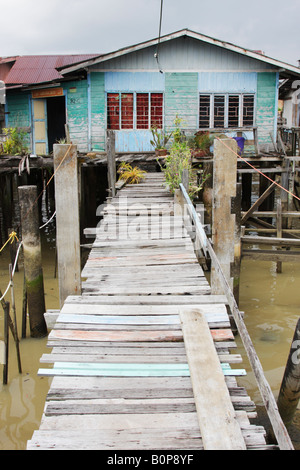 Haus In Stelzen Dorf Kampung Ayer, Brunei Stockfoto