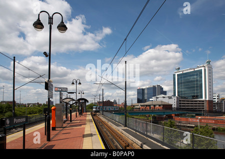 Pomona-Tram-Station in Manchester UK Stockfoto