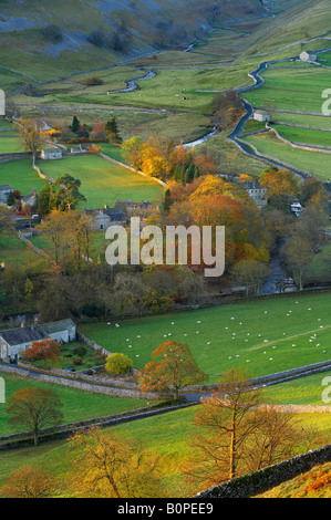 Herbstfärbung bei Arncliffe, Littondale, Yorkshire Dales National Park, England, UK Stockfoto