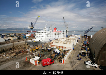 Die Cammel Laird Trockendock und Werft in Gibraltar Stockfoto