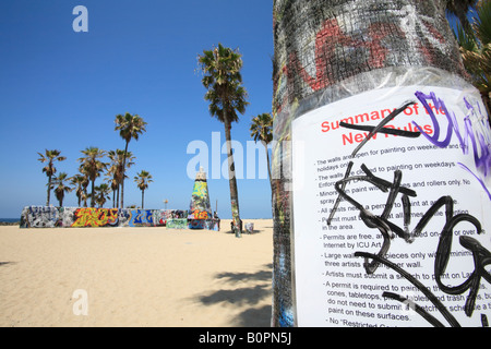 Graffiti in Venice Beach, Kalifornien Stockfoto