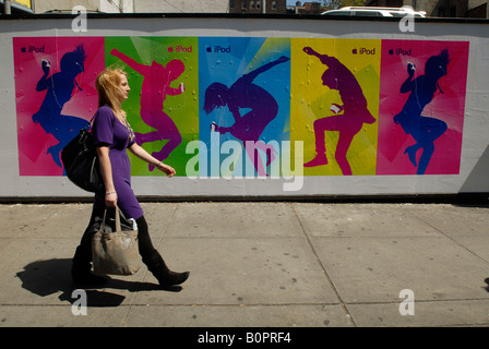 Plakate den Apple Inc iPod im New Yorker Stadtteil Chelsea Stockfoto