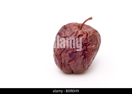 Fauler Apfel Ausschnitt. Stockfoto