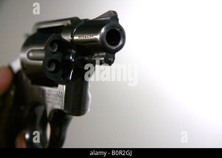 Smith und Wesson 38 Kaliber snub Nase revolver Stockfoto