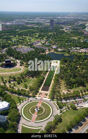 Luftaufnahme von Hermann Park in Houston Texas Stockfoto