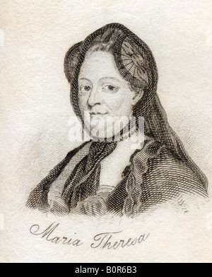 Maria Theresia, 1717 - 1780. Erzherzogin von Österreich und Königin von Ungarn, Kroatien und Böhmen. Stockfoto