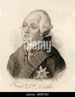 Frederick North, 2. Earl of Guilford, Lord North, 1732 - 1792. Premierminister von Großbritannien und führende Persönlichkeit in der amerikanischen Revolution. Stockfoto